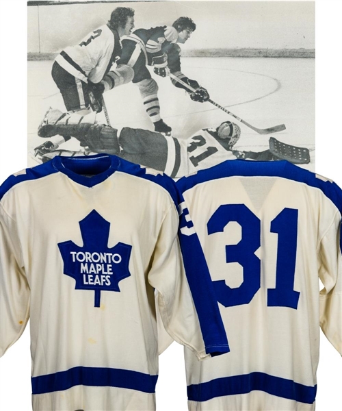 Gord McRaes 1972-73 Toronto Maple Leafs Game-Worn Rookie Season Jersey