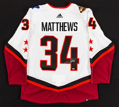 Auston Matthews Signed 2022 NHL All-Star Game Atlantic Division Captain’s Jersey with COA 
