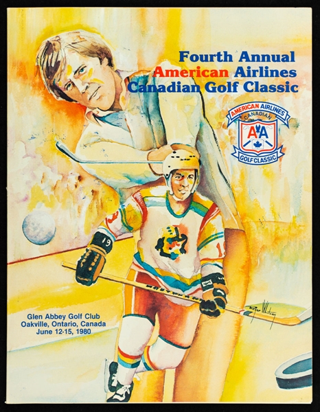 1980 American Airlines Canadian Golf Classic Program Multi-Signed by 60 including Rookie Wayne Gretzky with JSA LOA 