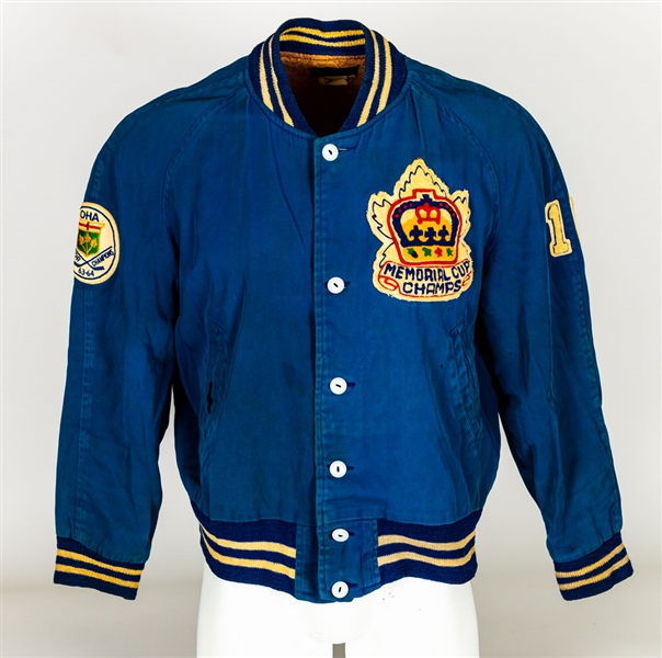 Team Captain Grant Moores 1964 Toronto Marlboros Memorial Cup Champions Team Jacket and Vintage Russian Hockey Stick 
