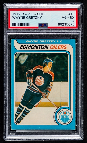 1979-80 O-Pee-Chee Hockey Complete 396-Card Set Including #18 HOFer Wayne Gretzky Rookie Card (Graded PSA 4) 