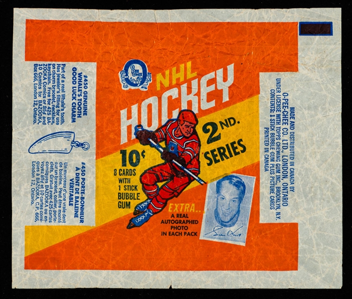 1970-71 O-Pee-Chee Hockey Card Second Series Wrapper