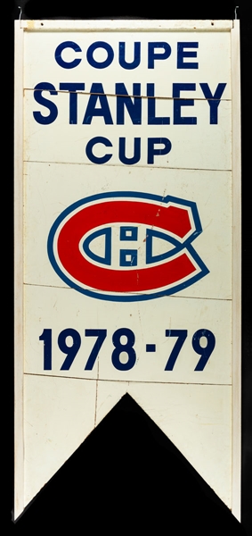 Original 1978-79 Canadiens Stanley Cup Banner from the Montreal Forum (3 x 7)