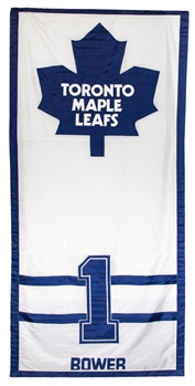 Johnny Bower Jersey Retirement Banner from Maple Leaf Gardens (83 1/2" x 168")