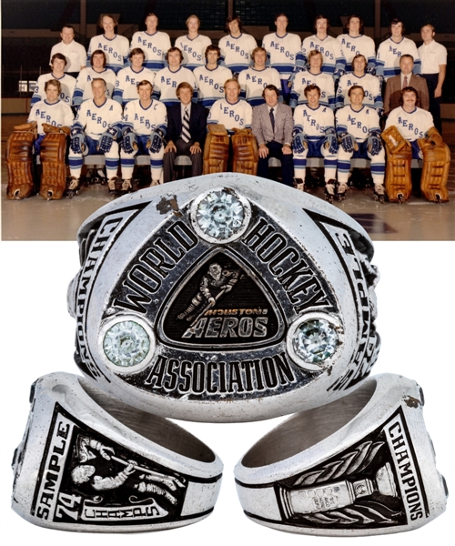 Houston Aeros 1973-74 Avco Cup Championship Sample Ring