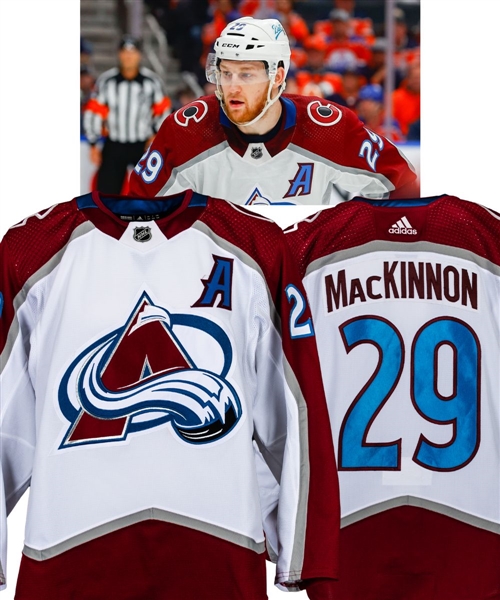Nathan MacKinnon’s 2021-22 Colorado Avalanche Game-Worn Playoffs Jersey – Stanley Cup Championship Season! – Photo-Matched! 