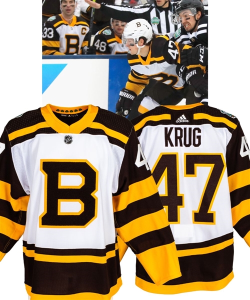 Torey Krug’s 2019 NHL Winter Classic Boston Bruins Game-Worn 1st Period Jersey with Letter