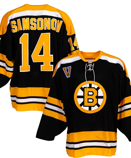 Sergei Samsonov’s 2003-04 Boston Bruins Game-Worn Vintage Jersey with LOA