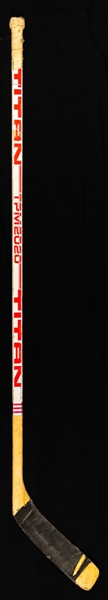 Denis Potvins Mid-1980s New York Islanders Titan Game-Used Stick