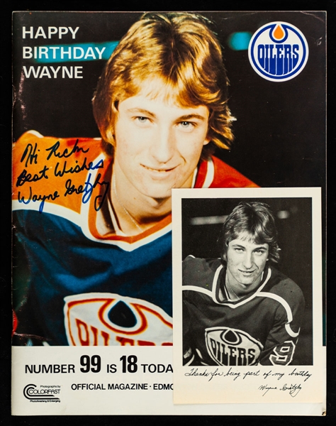 Wayne Gretzky Vintage-Signed January 26th 1979 Edmonton Oilers 18th Birthday Program with LOA