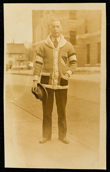Ollie Reinikka 1926-27 New York Rangers Inaugural Season Signed Real Photo Postcard