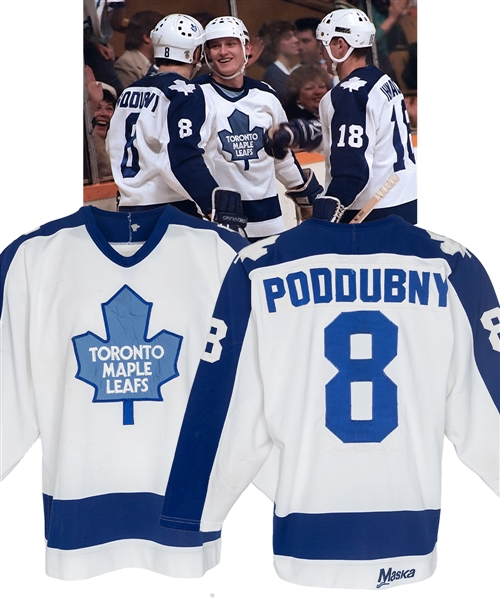 Walt Poddubnys 1982-83 Toronto Maple Leafs Game-Worn Jersey - Nice Game-Wear! - Photo-Matched to Both the Regular Season and Stanley Cup Playoffs!