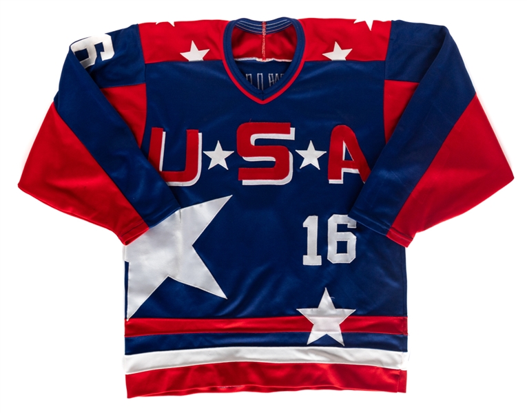 Ken Wus (Justin Wong) Team USA Film-Worn Jersey from "D2: The Mighty Ducks" - Video-Matched! 