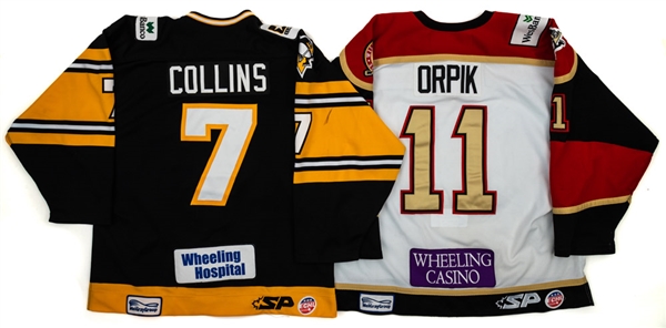 Andrew Orpiks 2010-11 Alternate Captains and Circa 2005-08 ECHL Wheeling Nailers "Collins" Game-Worn Jerseys 