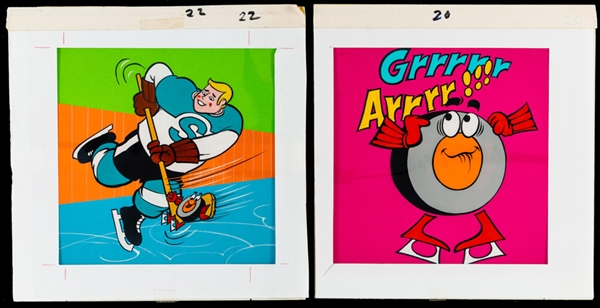 Peter Puck Memorabilia Collection (6 Pieces) Including Original Animation Cells (2)