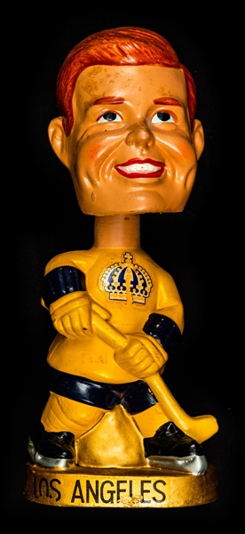 Los Angeles Kings 1967-68 "Gordie Howe Face" Gold Base Nodder / Bobbing Head Doll