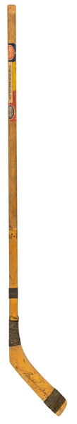 Rare 1920s/30s Walter Woods Limited King Clancy Signature Model One-Piece Paper Label Hockey Stick 