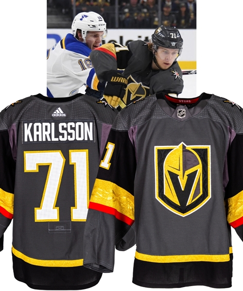 William Karlsson’s 2018-19 Vegas Golden Knights Game-Worn Jersey with Team LOA – Photo-Matched! 