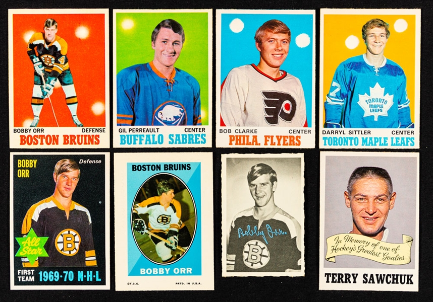 1970-71 O-Pee-Chee Hockey Complete 264-Card Set Plus Sticker Stamps (16) and Deckle Edge (23)
