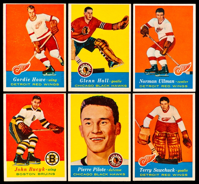 1957-58 Topps Hockey Complete 66-Card Mid-Grade Set 