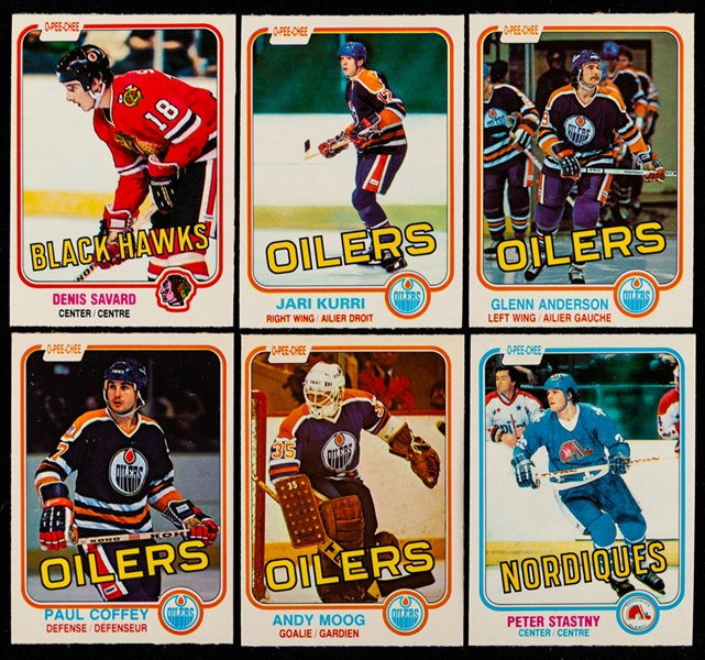 1981-82, 1982-83 and 1983-84 O-Pee-Chee Hockey Complete 396-Card Sets