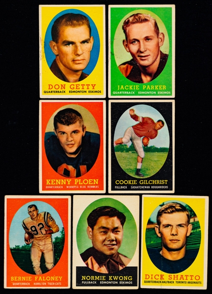 1958 and 1959 Topps CFL Complete 88-Card Sets