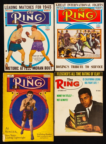 The Ring Boxing Magazine 1930s to 1990s Large Collection of 800+