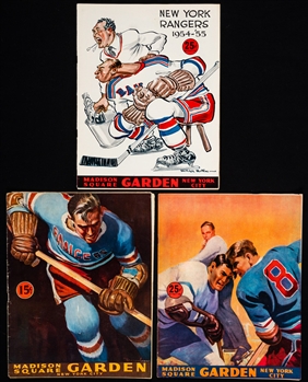 1940s/50s New York Rangers Program Collection of 32 