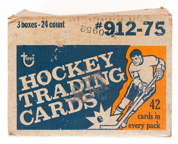 1975-76 Topps Hockey Rack Packs Boxes Empty Case