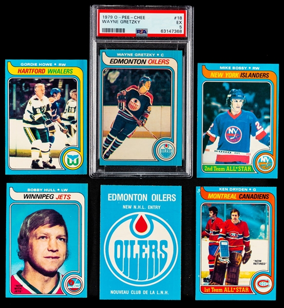 1979-80 O-Pee-Chee Hockey Complete 396-Card Set Including #18 HOFer Wayne Gretzky Rookie Card (Graded PSA 5)