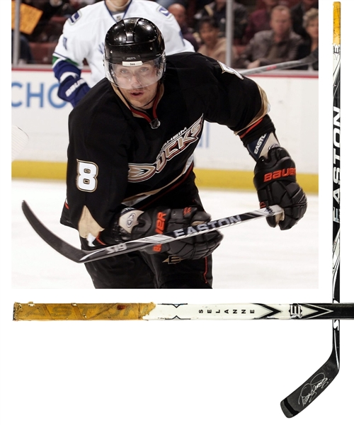 Teemu Selannes Circa 2010 Anaheim Ducks Signed Easton S19 Game-Used Stick
