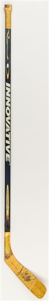 Luc Robitailles Late-1990s Los Angeles Kings Signed Innovative 2000 Game-Used Stick