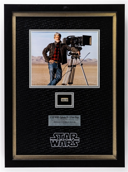 George Lucas Signed Star Wars A New Hope Framed Display with Death Star Artifact Plus Hayden Christensen Signed Display - Each with a JSA LOA 
