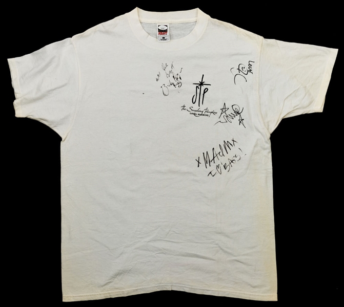 American Alternative Rock Band The Smashing Pumpkins Band-Signed Local Machine T-Shirt by 4 Including Billy Corgan with JSA LOA 