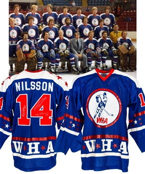 Ulf Nilssons 1977-78 WHA All-Star Game "All-Stars" Game-Worn Jersey from His Personal Collection with His Signed LOA