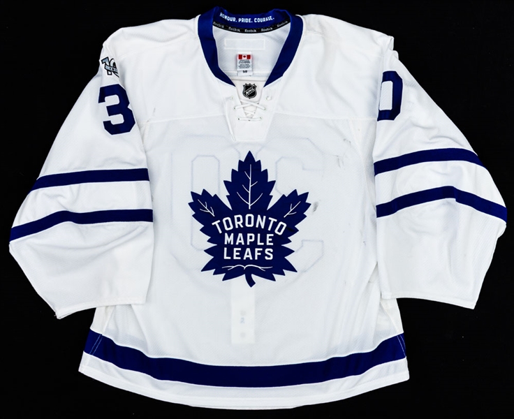 Antoine Bibeaus 2016-17 Toronto Maple Leafs Game-Worn Jersey – NHL Centennial Patch! - Photo-Matched!
