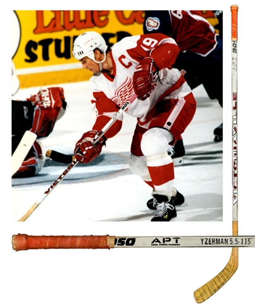 Steve Yzermans Mid-1990s Detroit Red Wings Victoriaville APT 9050 Game-Used Stick
