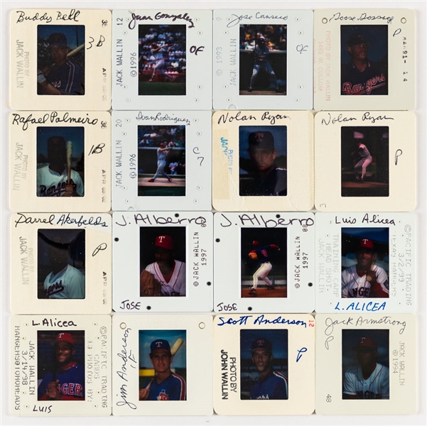 Texas Rangers 1981 to 2000 35mm Colour Transparency Slide Collection of 320