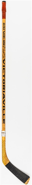 Rod Langways Mid-to-Late-1980s Washington Capitals Signed Victoriaville Game-Used Stick