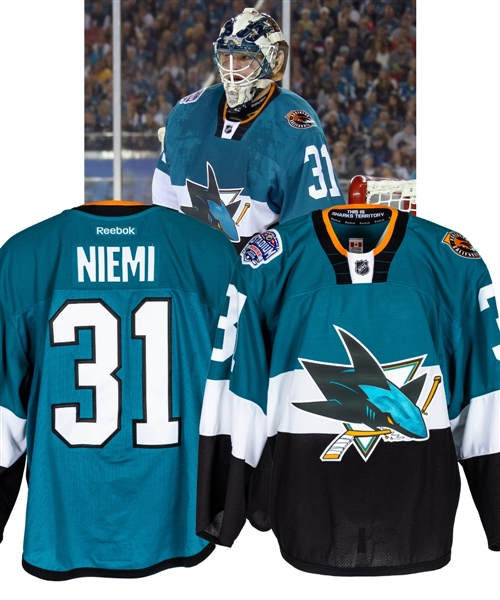 Antti Niemis 2015 NHL Stadium Series San Jose Sharks Game-Worn First Period Jersey with LOA 