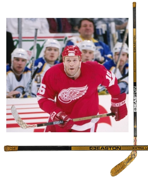 Vladimir Konstantinovs Mid-1990s Detroit Red Wings Signed Easton Game-Used Stick