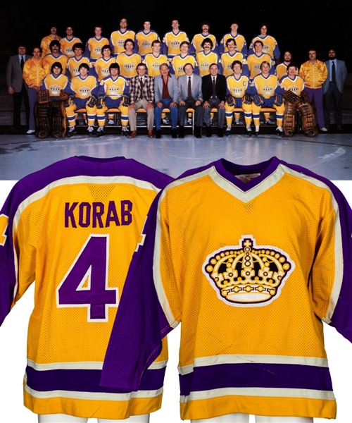 Jerry Korab’s 1980-81 Los Angeles Kings Game-Worn Jersey – Team Repairs! 