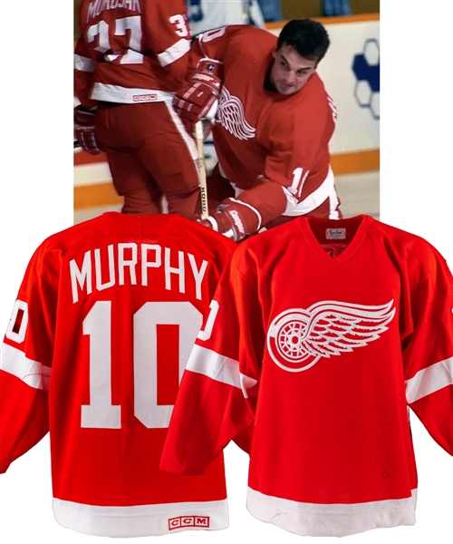 Joe Murphys 1989-90 Detroit Red Wings Game-Worn Jersey