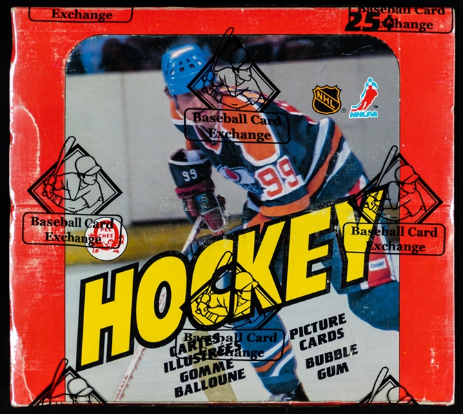 1982-83 O-Pee-Chee Hockey Wax Box (48 Unopened Packs) - BBCE Certified - Fuhr, Francis, Hawerchuk, Mullen and Broten Rookie Card Year