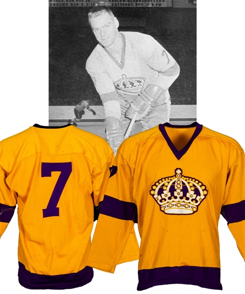Terry Grays 1967-68 Los Angeles Kings Inaugural Season Game-Worn Jersey with LOA - Team Repairs! (Barry Meisel Collection)