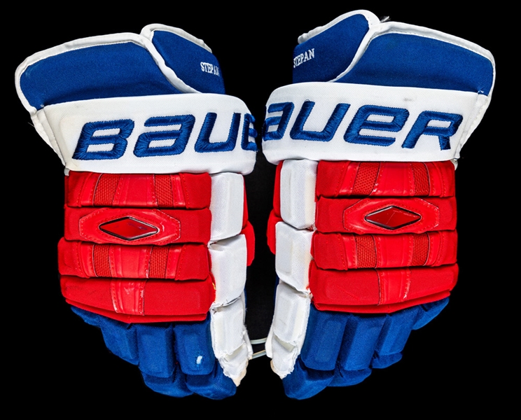 Derek Stephan’s Mid-2010s New York Rangers Bauer Nexus Game-Worn Gloves