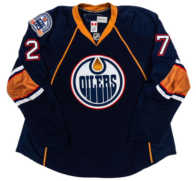 Dustin Penners 2008-09 Edmonton Oilers Game-Worn Jersey with Team LOA - 30th Anniversary Patch!