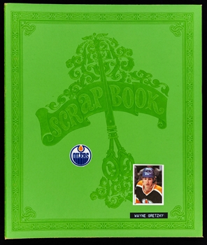 Wayne Gretzky Late-1970s/Early-1980s Edmonton Oilers Rookie Era Scrapbook Including Gretzky Rookie Postcard and Hockey Card