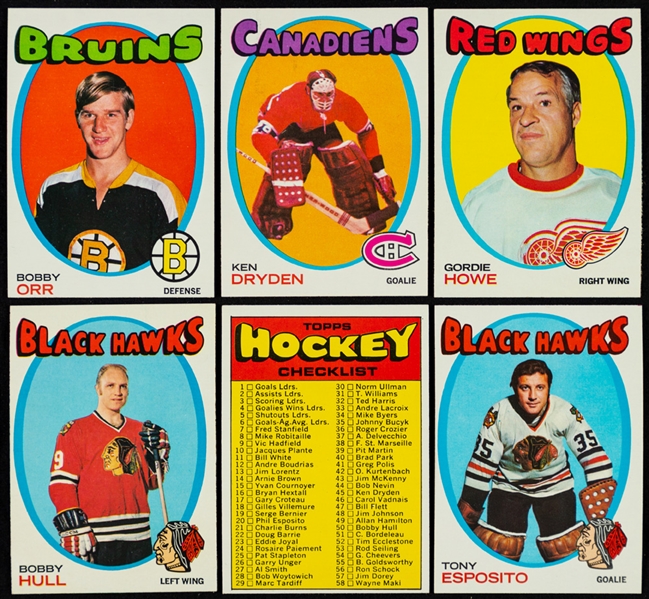 1971-72 Topps Hockey Near Complete Card Set (123/132)