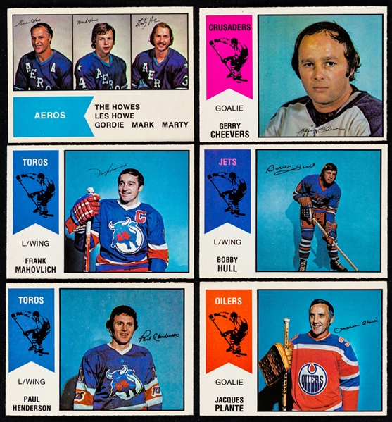 1974-75, 1975-76, 1976-77 and 1977-78 O-Pee-Chee Hockey WHA Complete Sets (4)